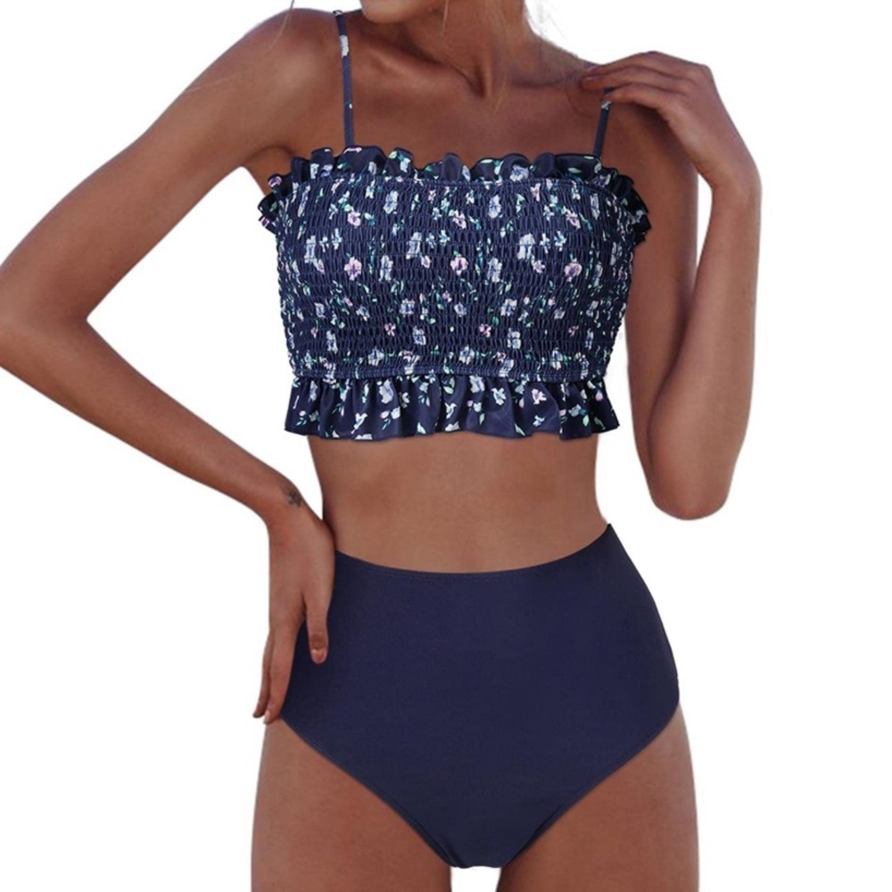 RXRXCOCO Women!s Smocked Bikini